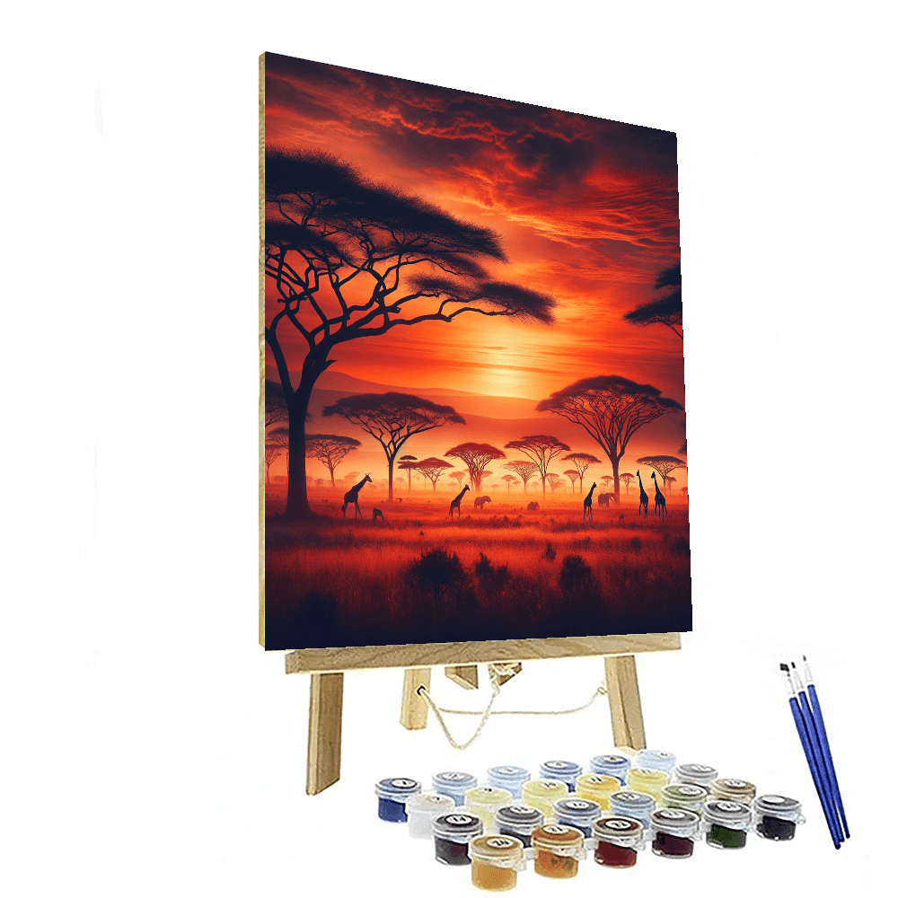 Serengeti Sunset - DIY Painting By Numbers Kit