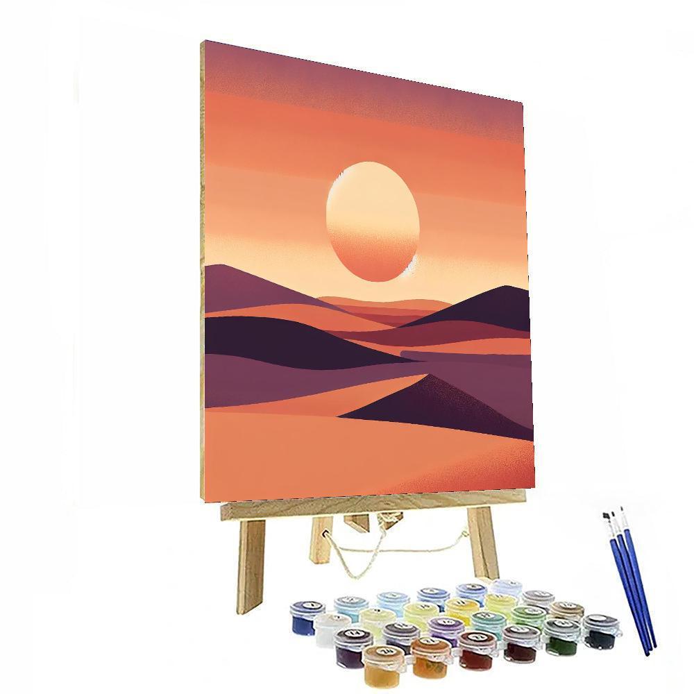 Desert Sunset Mirage DIY Paint By Numbers