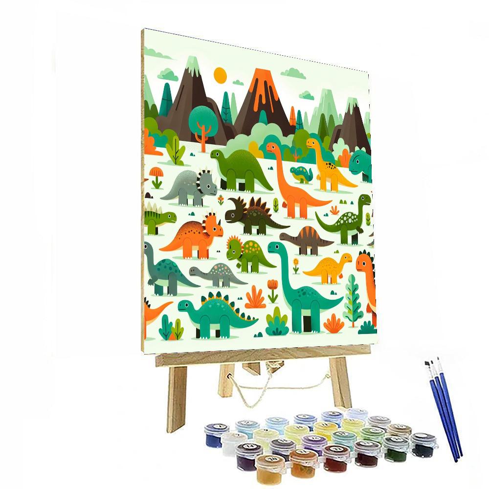 Historic Dinosaur Valley Painting By Numbers Kit
