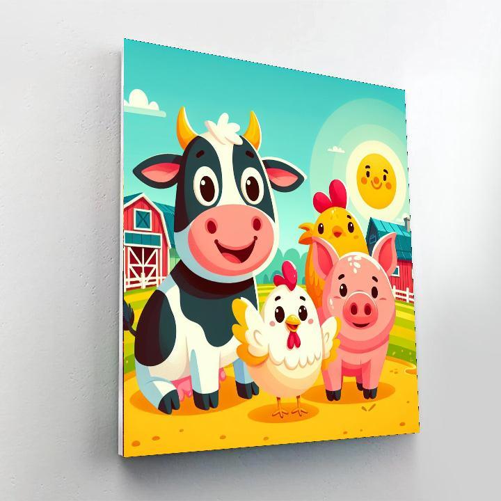 Farm Friends Gathering Paint By Numbers