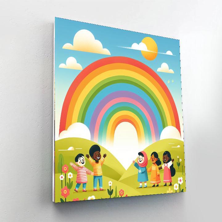 Playful Rainbow Pals Paint By Color