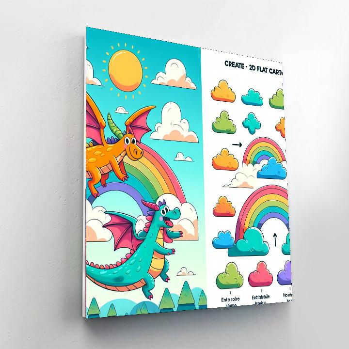 Dashing Dragons Paint By Numbers Art