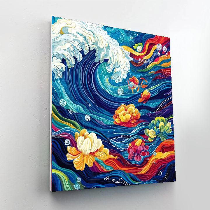 Hokusai Inspired Explorers Of The Deep  Painting By Numbers Kit