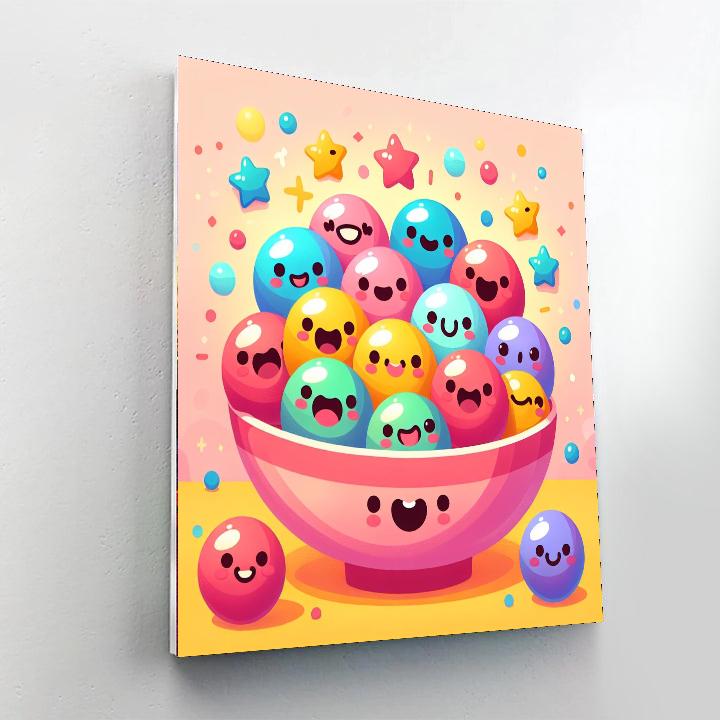 Giggly Gumballs Paint By Numbers Art
