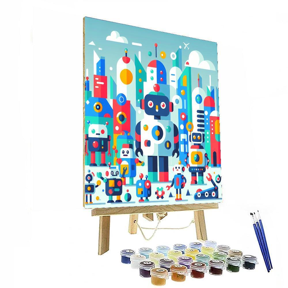Robot Discovery Mission Painting By Numbers Kit