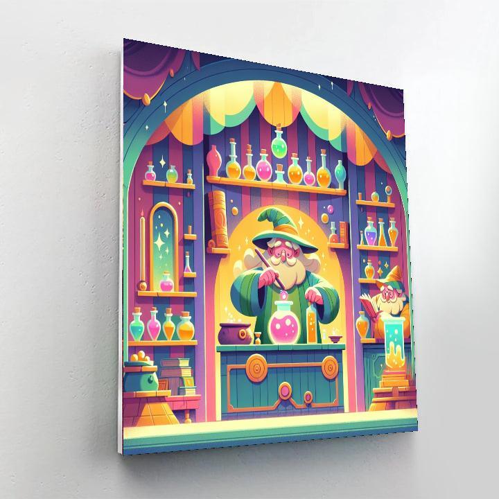 Charming Wizard Workshop Paint By Number
