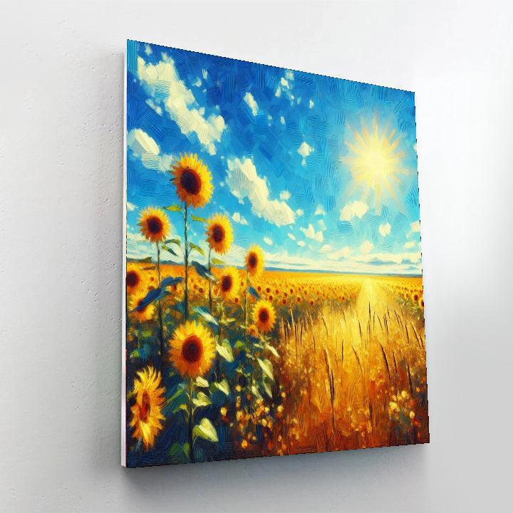 Radiant Fields Of Gold Paint By Number