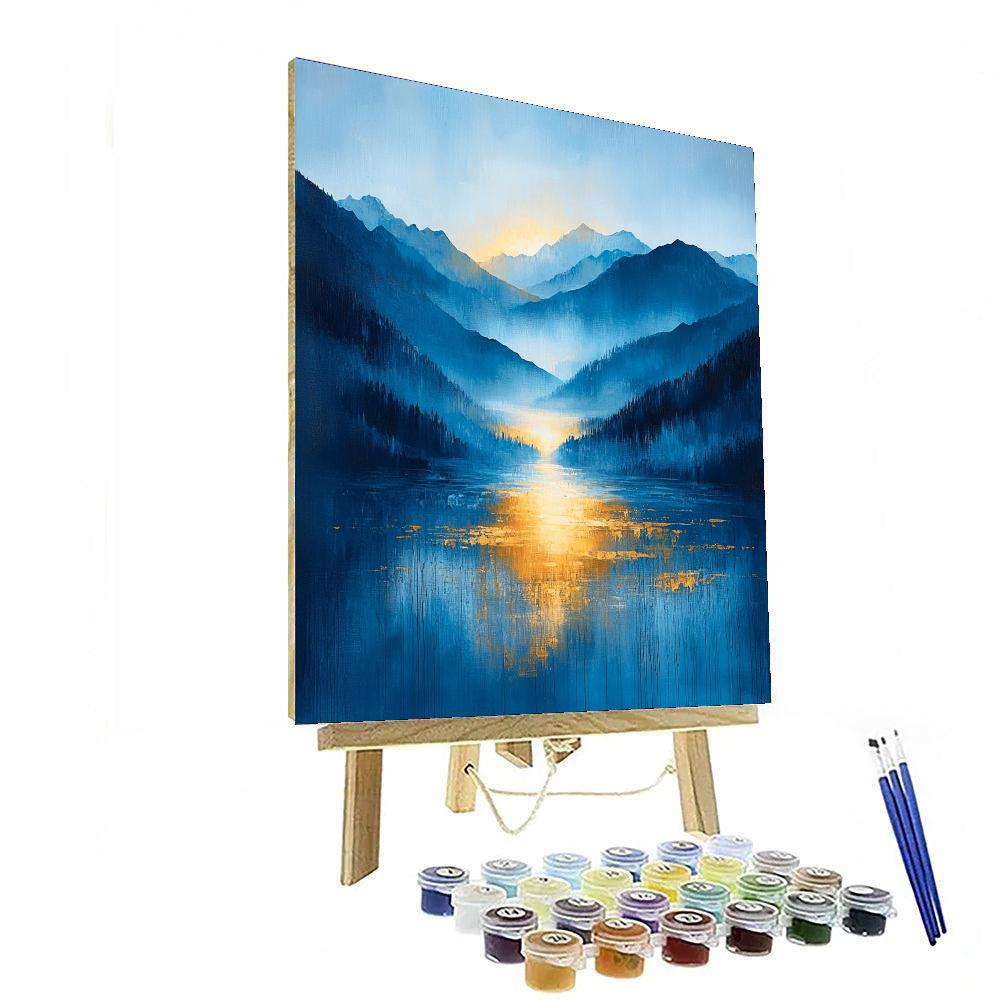 Friedrich Inspired Sublime Mountain Sunrise  Paint By Numbers
