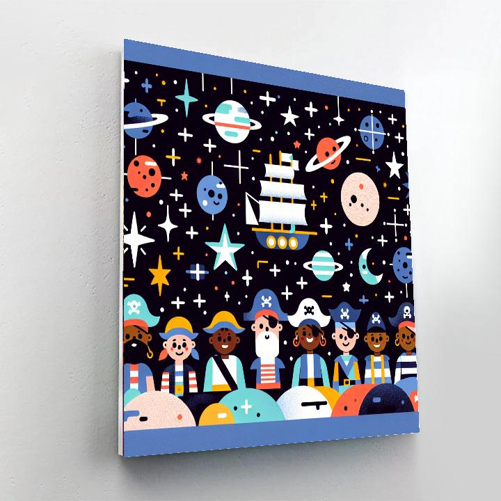 Galactic Pirates DIY Paint By Numbers