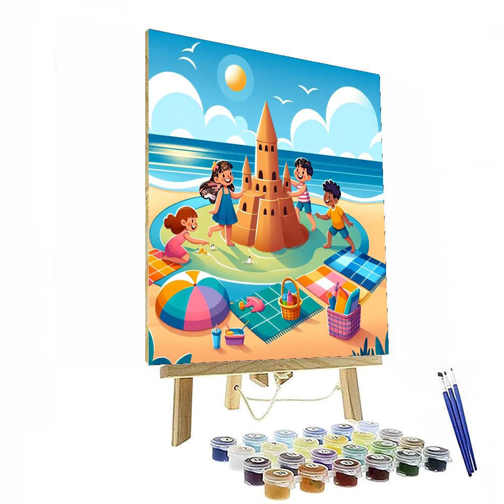 Summer Beach Picnic Paint By Numbers