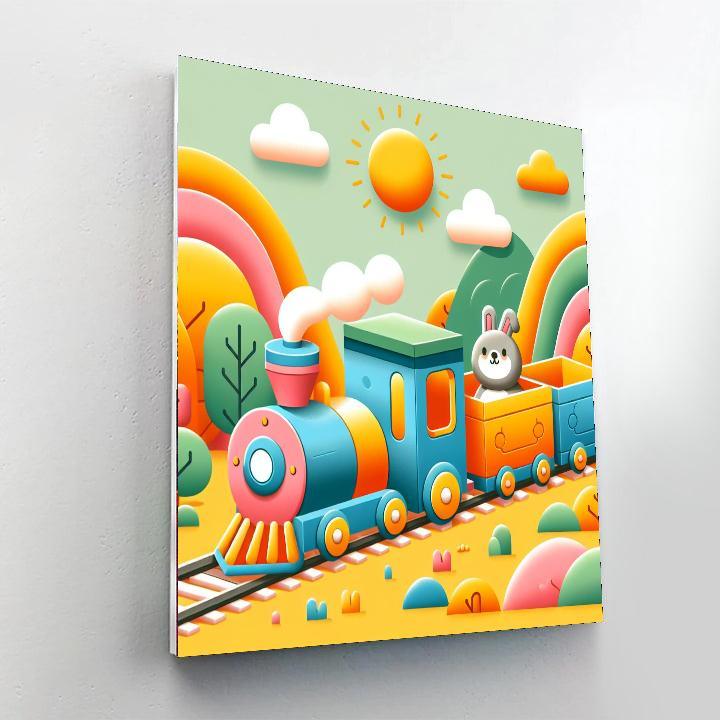 Adventure Time Train Paint By Numbers