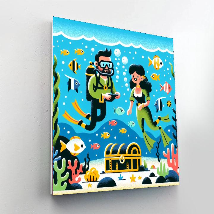 Deep Sea Diving Adventure DIY Paint By Numbers