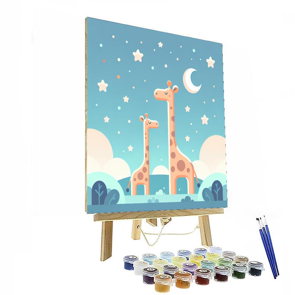 Stargazing Giraffes Painting By Numbers Kit