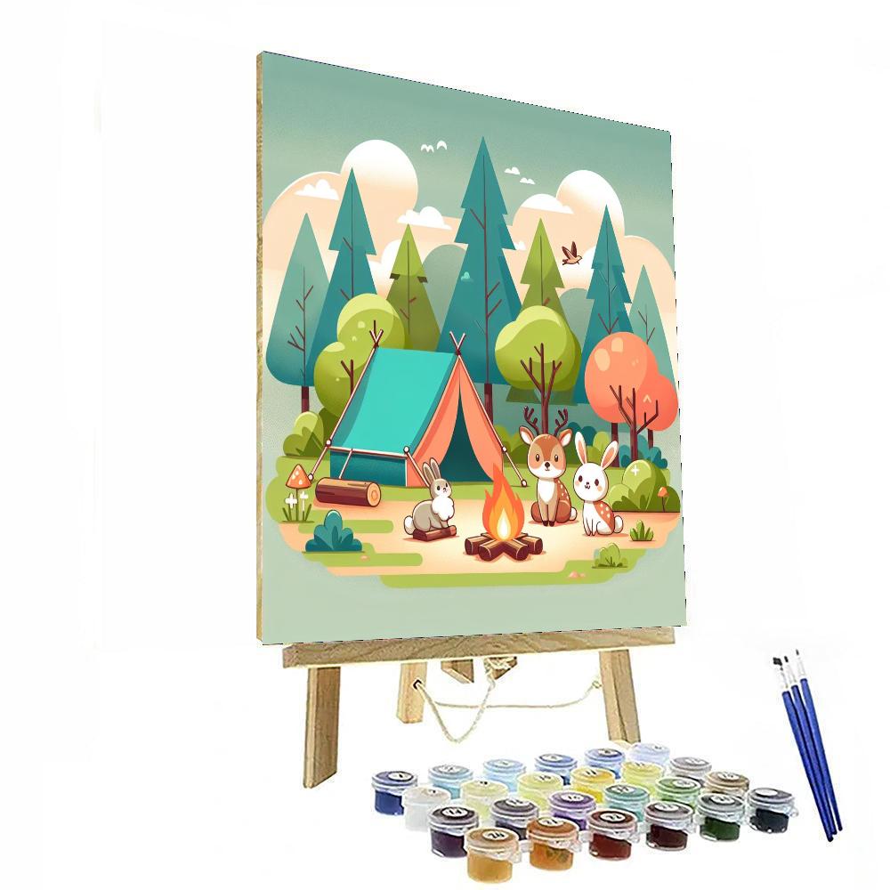 Wilderness Camp Paint By Numbers Art