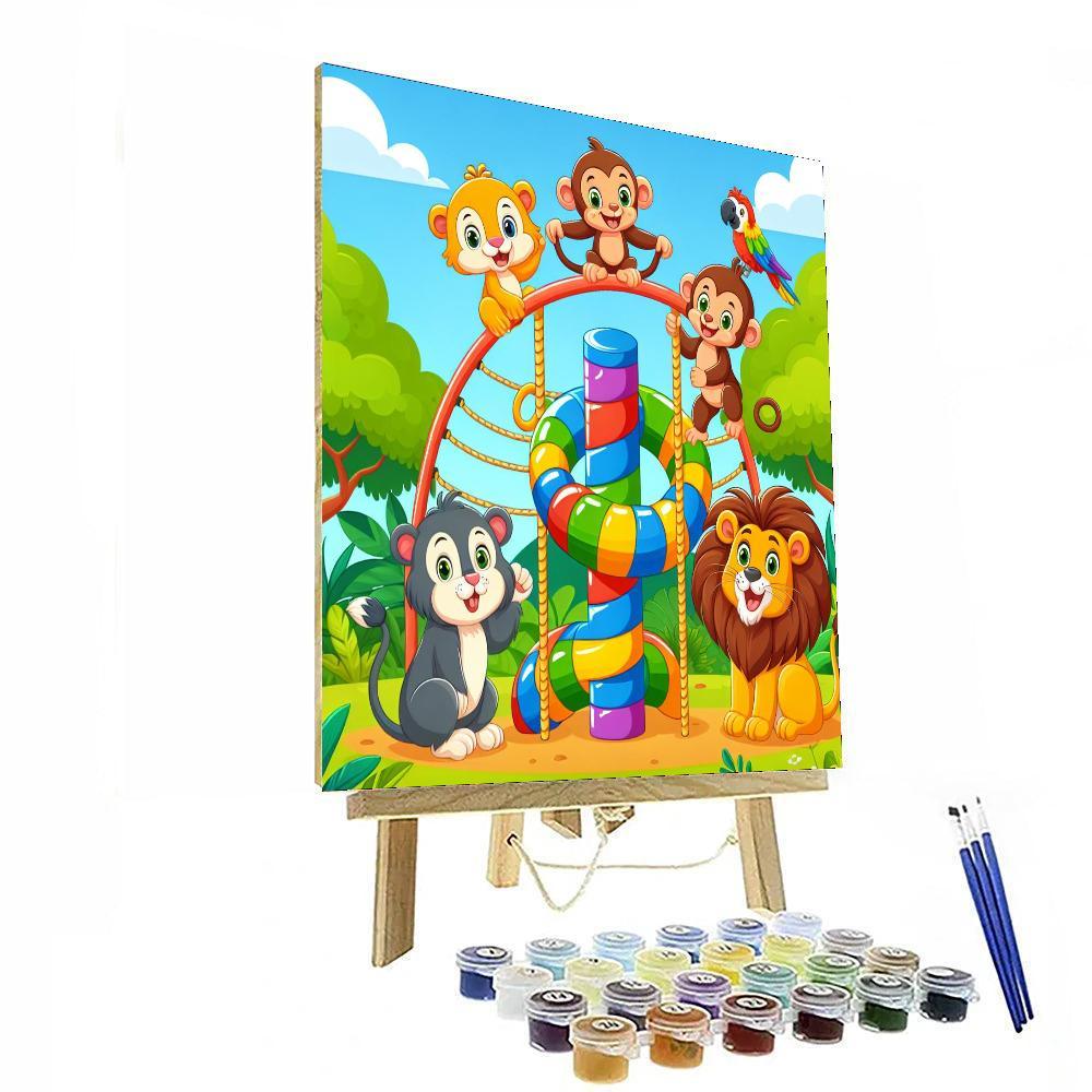 Colorful Jungle Gym Numbered Painting Kits