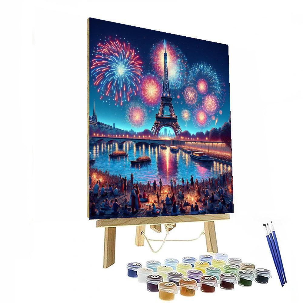 Bastille Day Fireworks - France Paint By Color