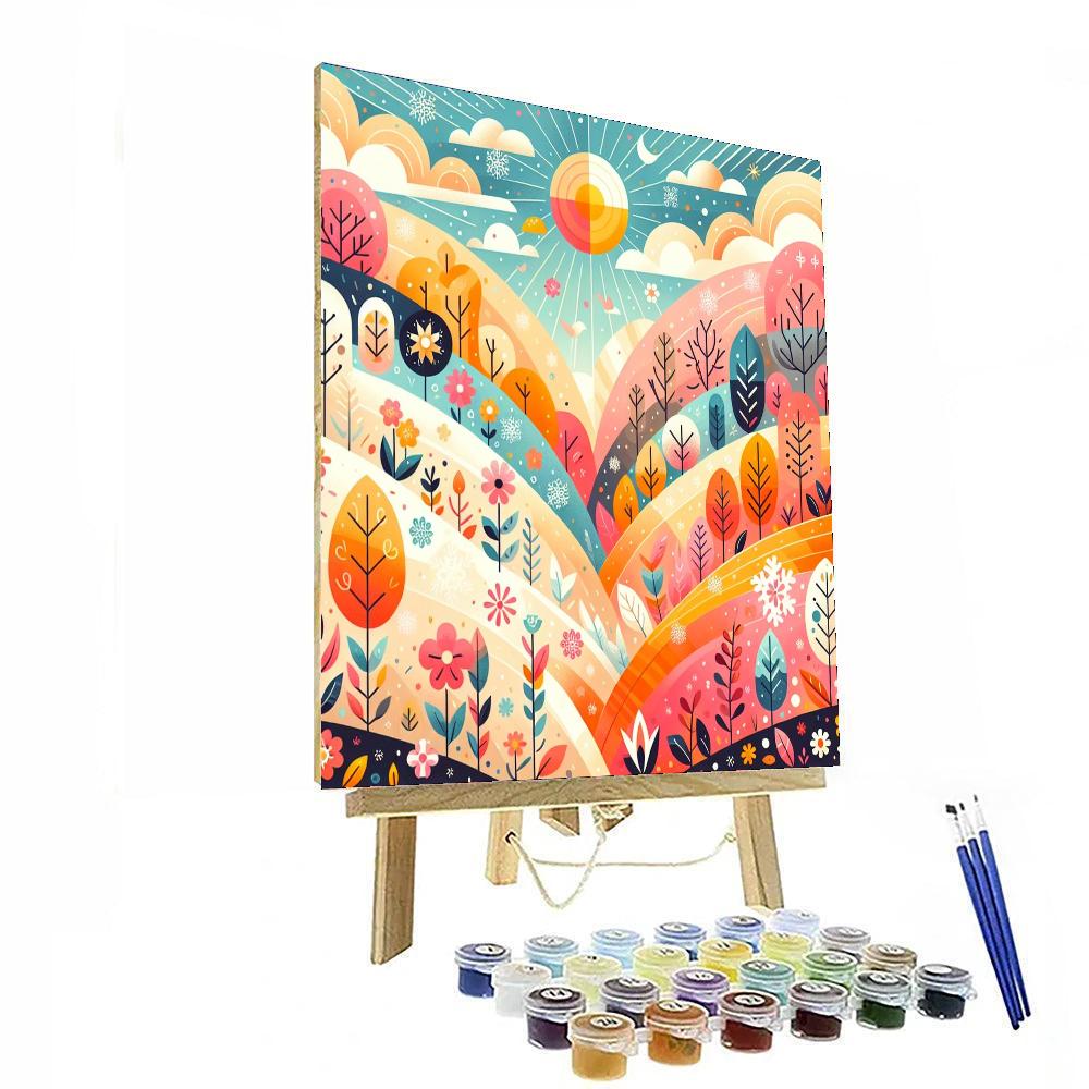 Joyful Celebration Of Seasons Painting By Numbers Kit