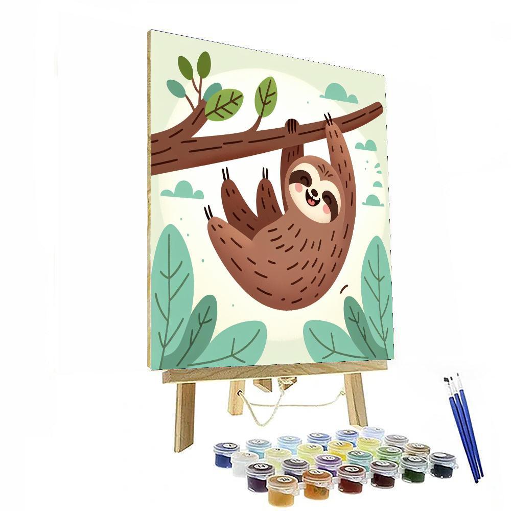 Joyful Sloth Numbered Painting Kits