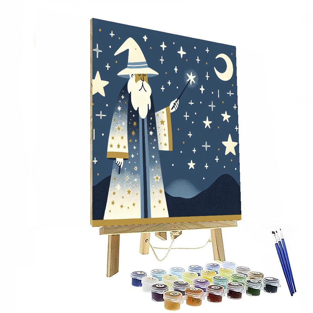 Starry Night Wizard Paint By Numbers Art
