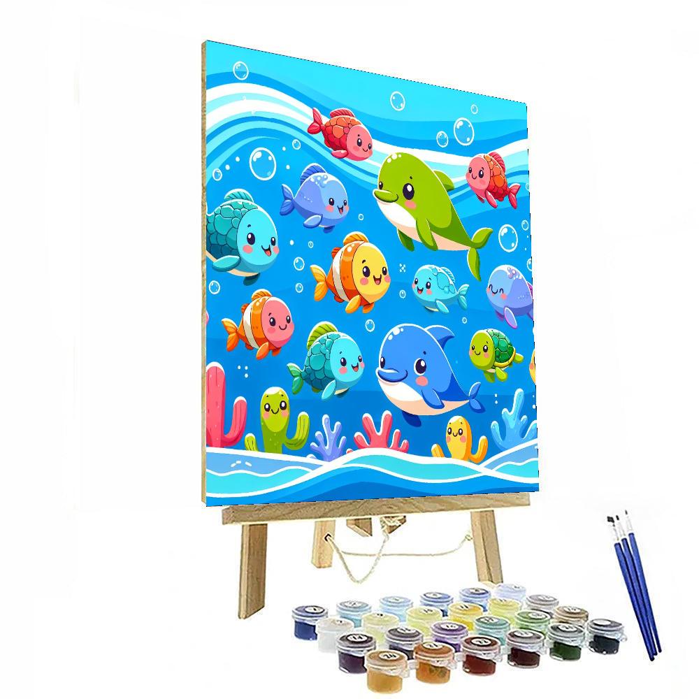 Bubbly Sea Adventure Paint By Numbers Art