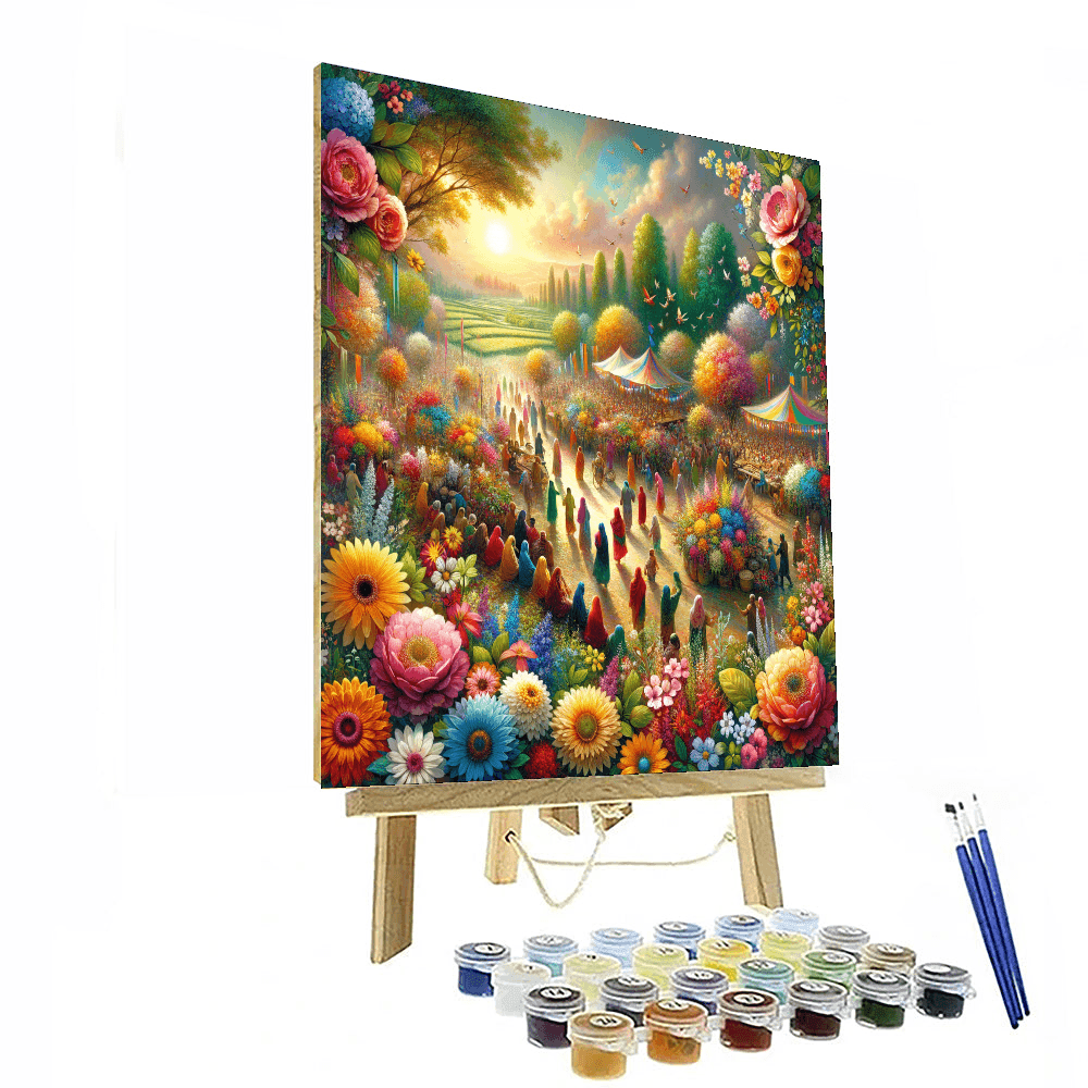 Vibrant Flower Festival - DIY Painting By Numbers Kit