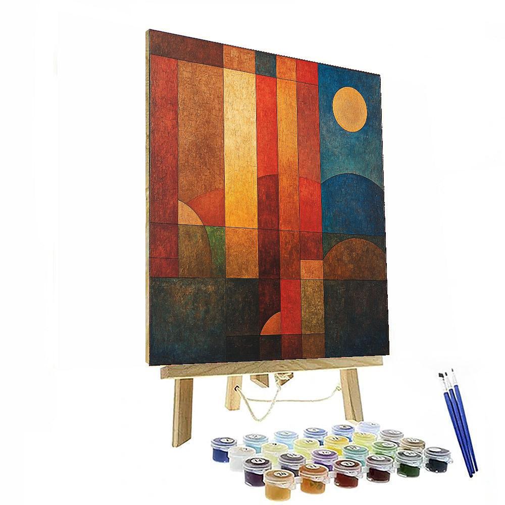 Paul Klee Inspired Harmony Of Earthly Echoes  Numbered Painting Kits