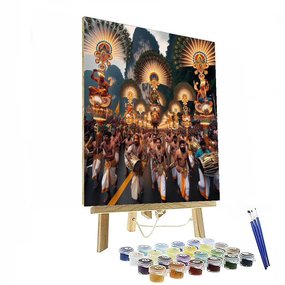 Thaipusam Festival - Kuala Lumpur Number Painting