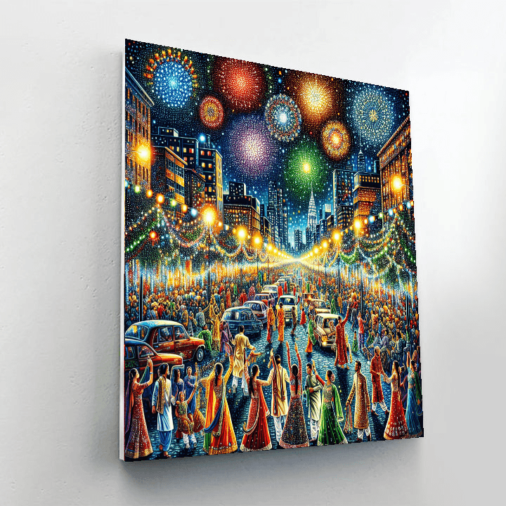 Diwali Celebration - United Kingdom Number Painting