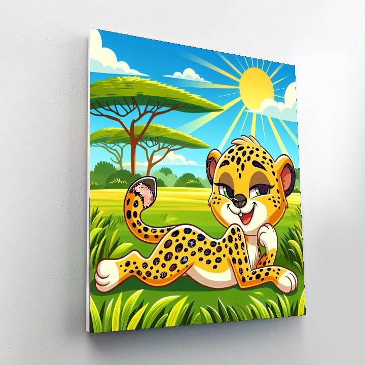 Sassy Cheetah Paint By Numbers Art