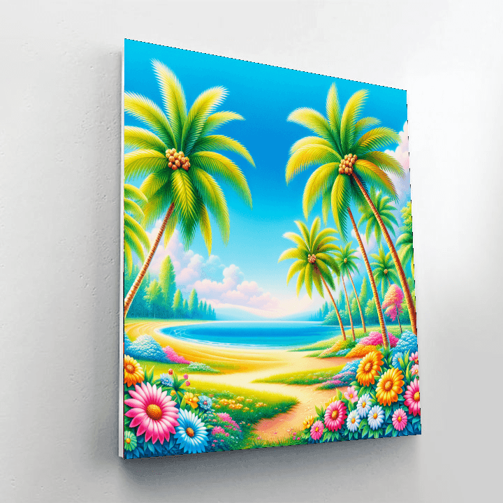 Charming Tropical Paradise Numbered Painting Kits