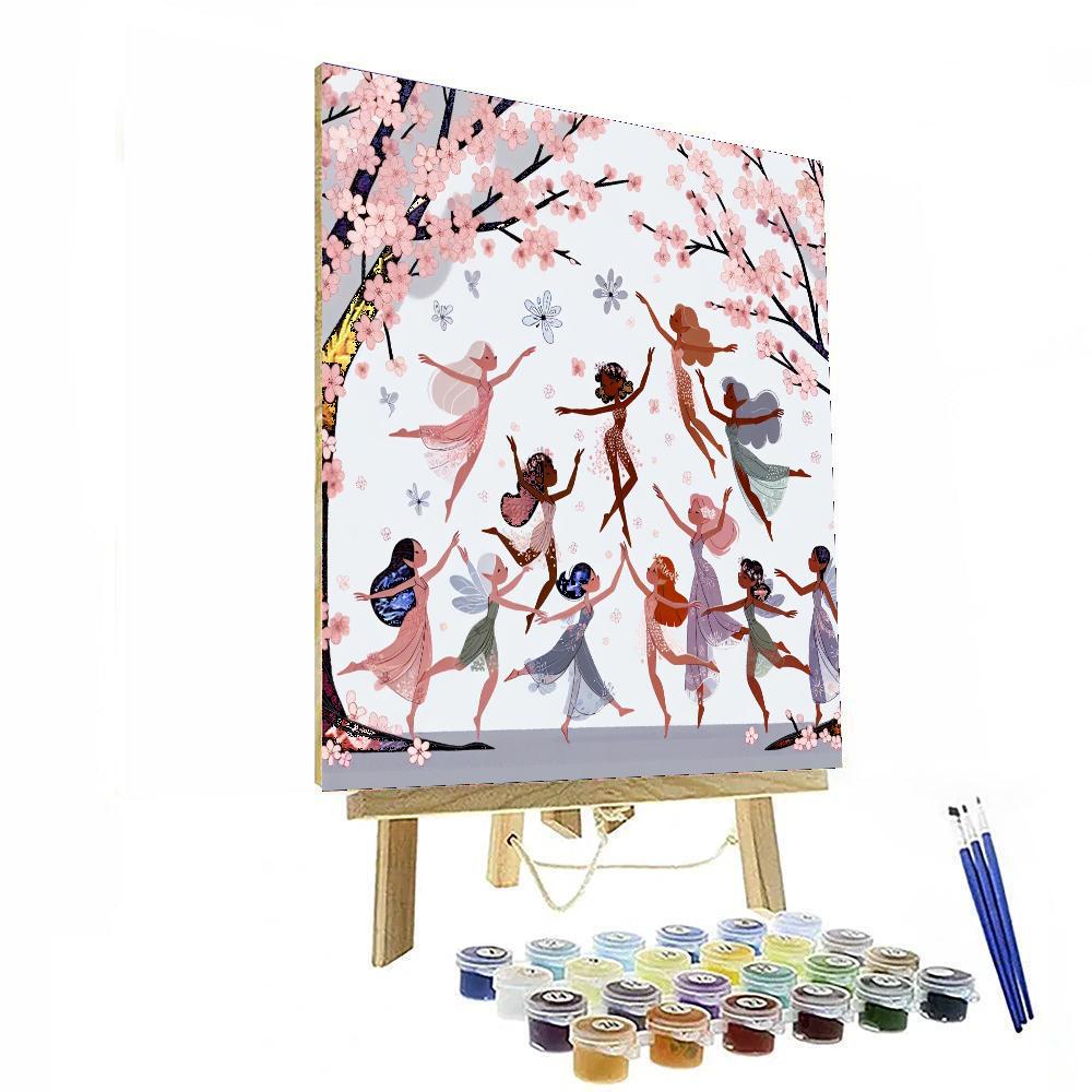 Cherry Blossom Fairy Dream Numbered Painting Kits