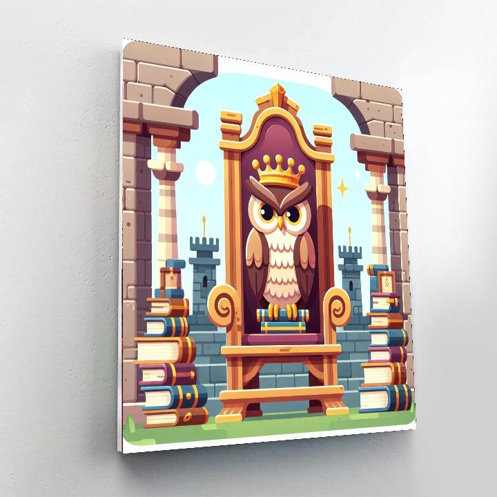 Storybook Queen Owl Number Painting