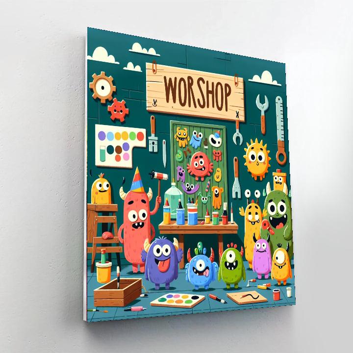 Friendly Monster Workshop Painting Number Kit