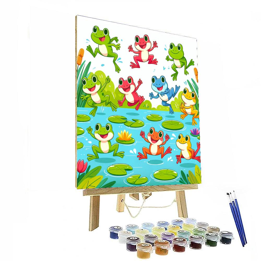 Friendly Frog Leap Paint By Numbers