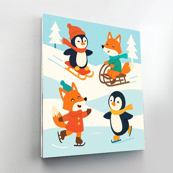 Winter Joyride Numbered Painting Kits