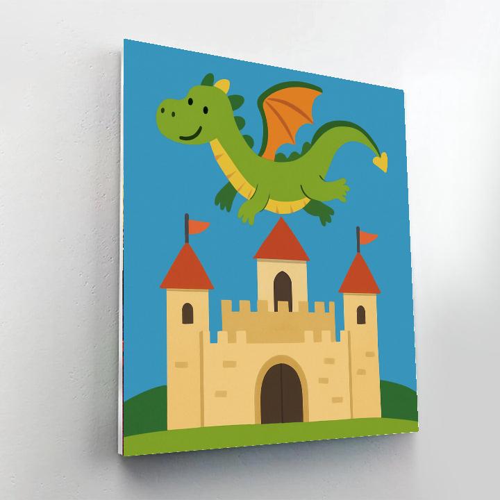 Castle Of The Dragons Painting By Numbers Kit