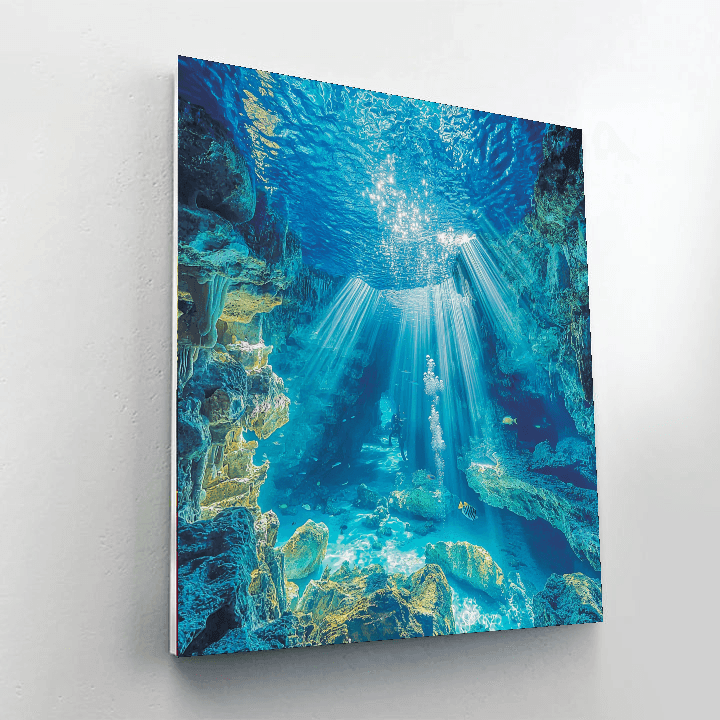 Cenote Dos Ojos DIY Paint By Numbers