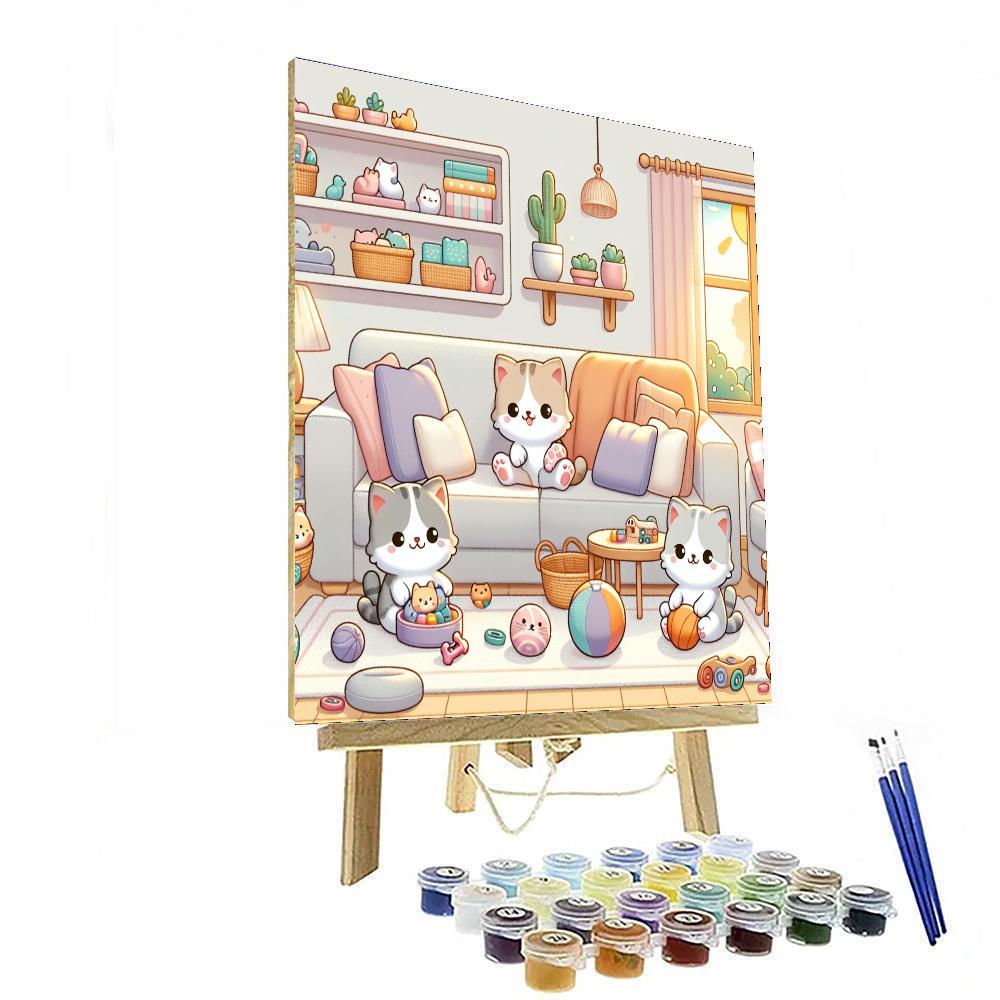 Clever Kittens Painting Number Kit