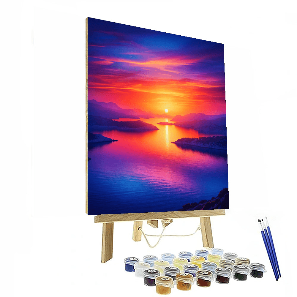 Mediterranean Sunset Bliss Paint By Numbers Kits