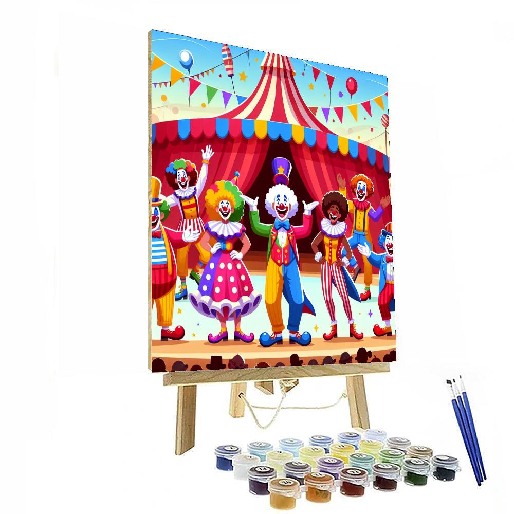 Hilarious Clown Circus Painting Number Kit