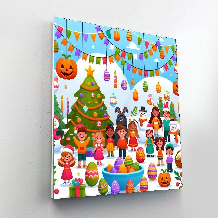 Holiday Fun Celebrations Paint By Numbers Art