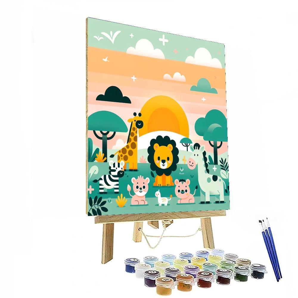 Savannah Safari Sunrise Paint By Color