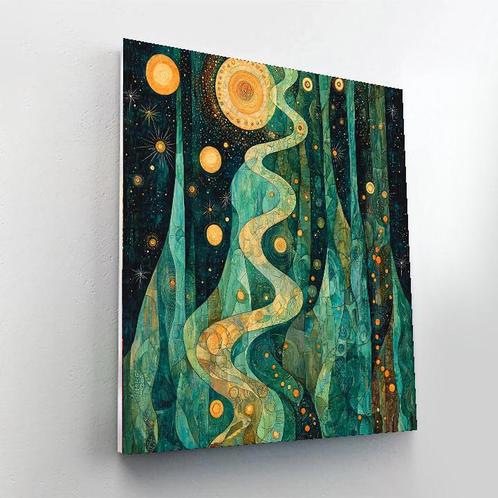 Max Ernst Inspired Cosmic Patterns In Motion  Paint By Numbers Art