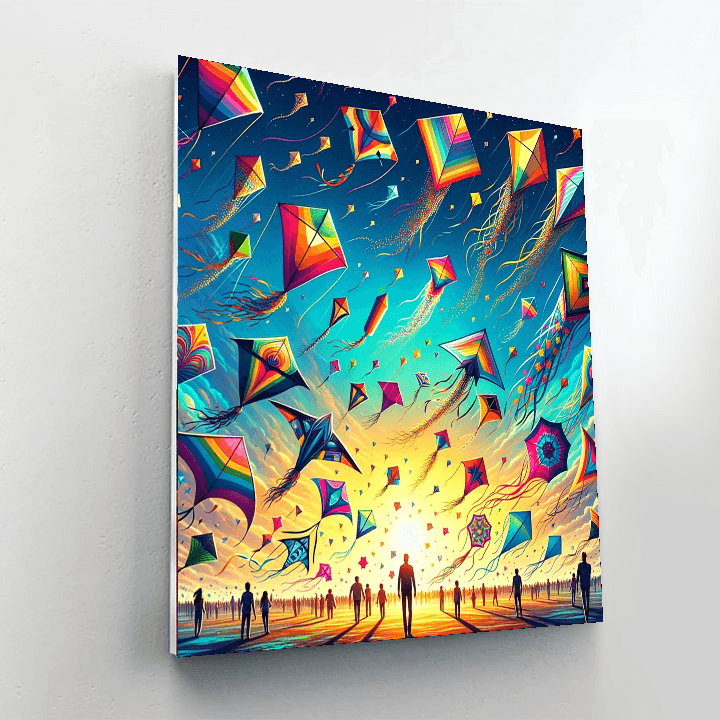 Joyful Kite Festival DIY Paint By Numbers