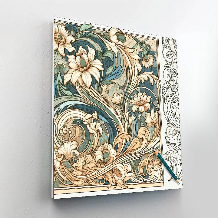 Art Nouveau Bloom Numbered Painting Kits