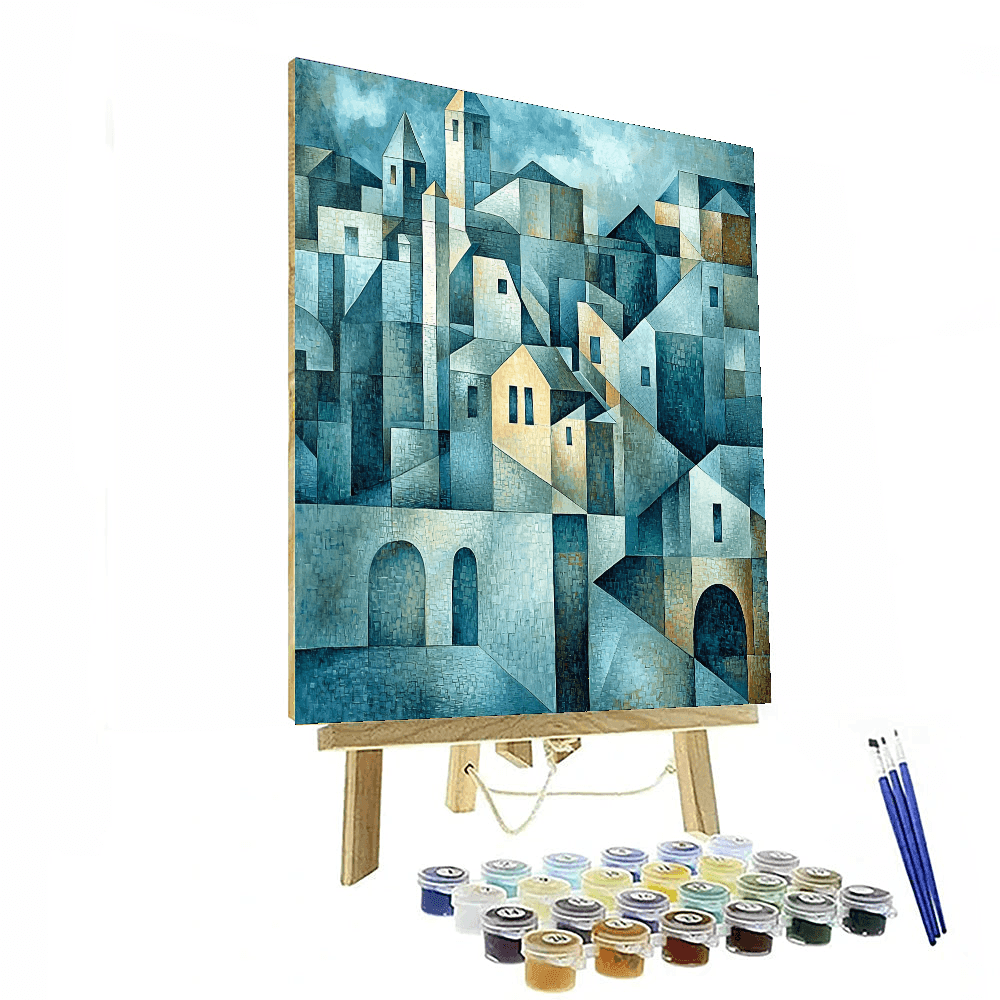 Georges Braque Inspired Cubist Urban Maze  Paint By Number
