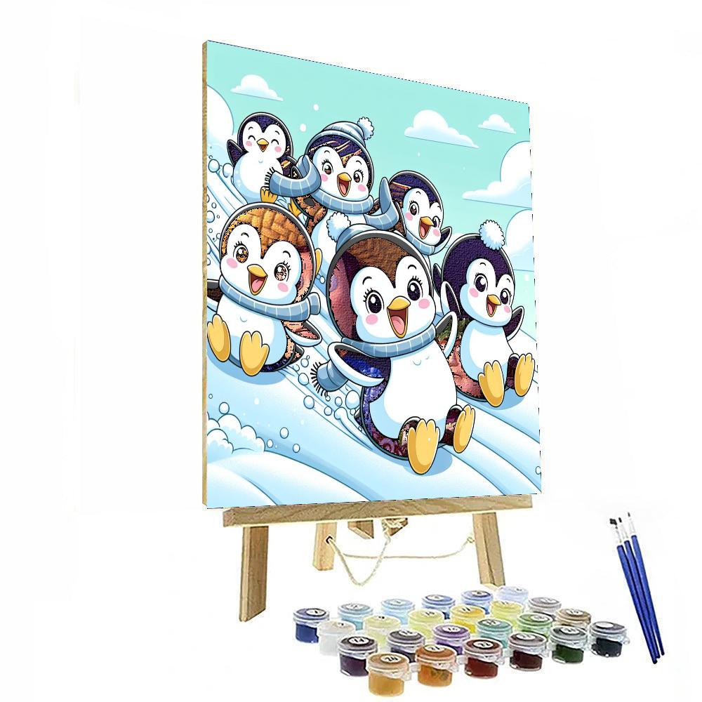 Adventurous Penguin Explorers Numbered Painting Kits