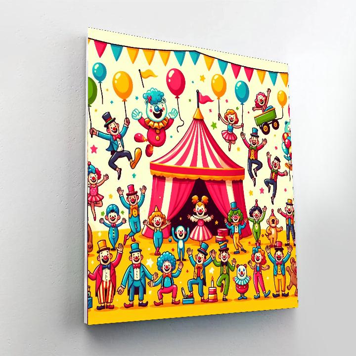 Charming Circus Scene Numbered Painting Kits