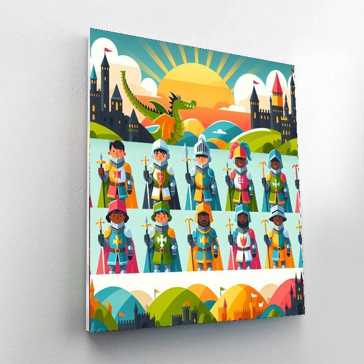 Daring Knight Adventures Painting By Numbers Kit