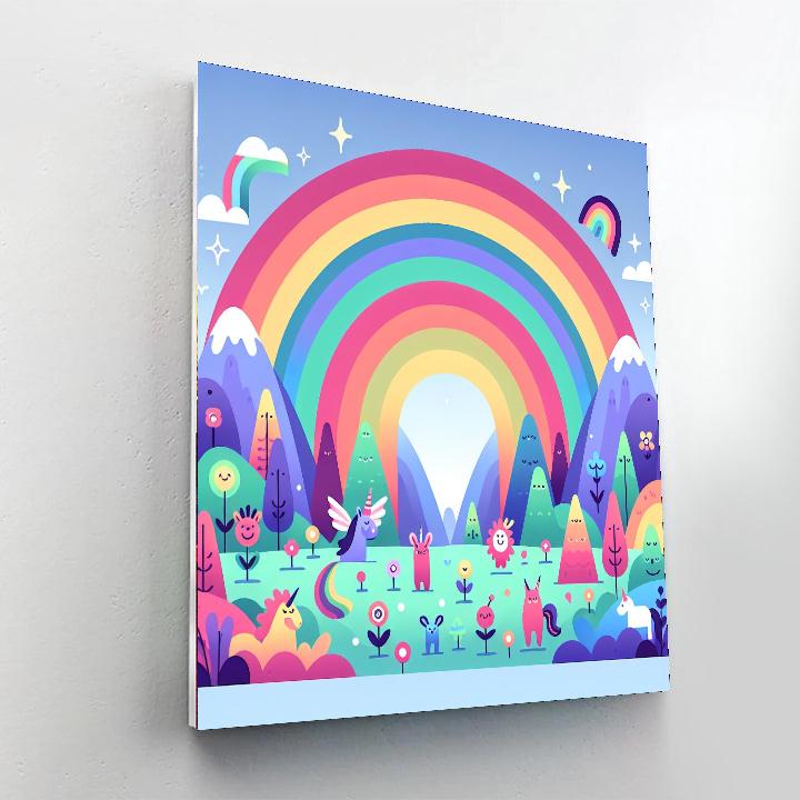 Magic Rainbow Valley Number Painting